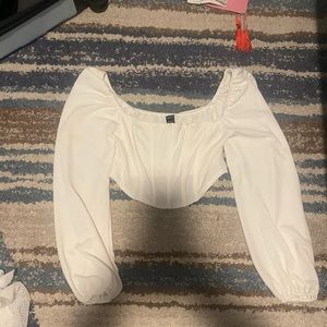 Shein corset style long sleeve top